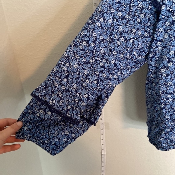 J crew Printed ruffle-trim peasant top - Picture 3 of 6